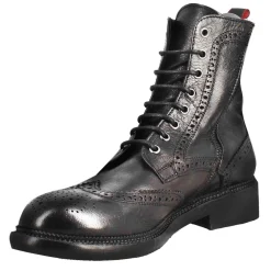 Anfibi Candy Da Uomo In Pelle Lavata Colore Nero