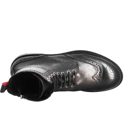 Anfibi Candy Da Uomo In Pelle Lavata Colore Nero