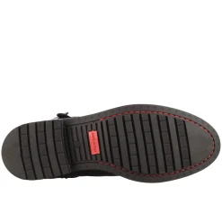 Anfibio Da Uomo In Pelle Colore Nero E Suola In Gomma