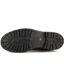 Anfibio In Pelle Colore Marrone Con Allacciatura E Suola In Gomma Vibram