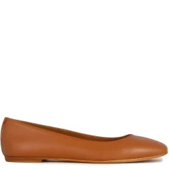 Ballerina Casual Da Donna In Pelle Liscia Colore Marrone Fatta A Mano