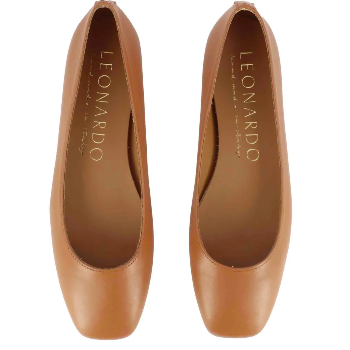 Ballerina Casual Da Donna In Pelle Liscia Colore Marrone Fatta A Mano