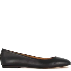 Ballerina Casual Da Donna In Pelle Liscia Colore Nero Fatta A Mano