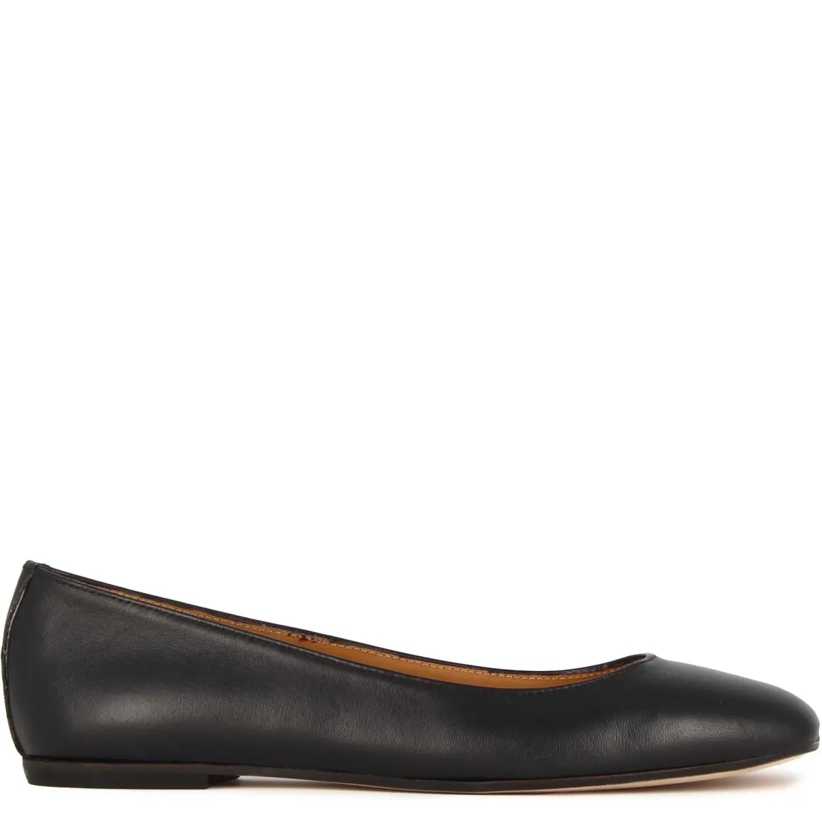 Ballerina Casual Da Donna In Pelle Liscia Colore Nero Fatta A Mano