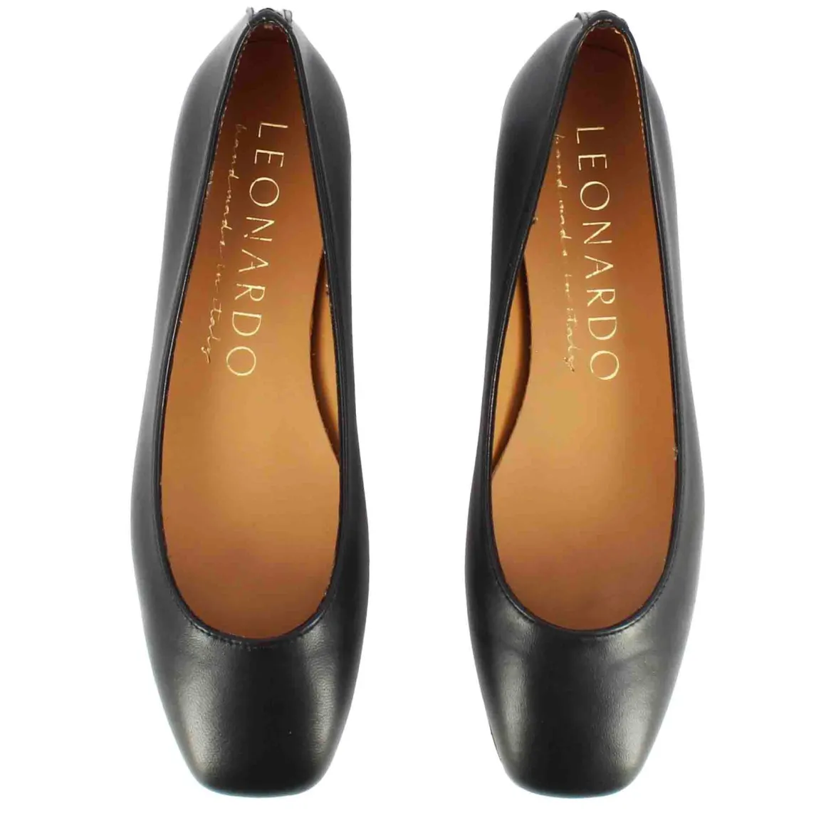 Ballerina Casual Da Donna In Pelle Liscia Colore Nero Fatta A Mano