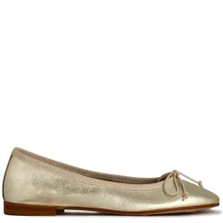 Ballerina Classica Da Donna In Pelle Laminata Colore Oro
