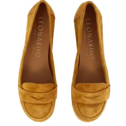 Ballerina Classica Da Donna In Pelle Scamosciata Colore Marrone