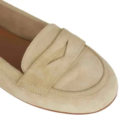 Ballerina Classica Da Donna In Pelle Scamosciata Colore Beige