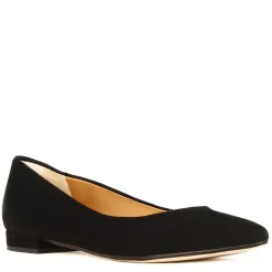 Ballerina Raffinata Da Donna In Pelle Scamosciata Colore Nero