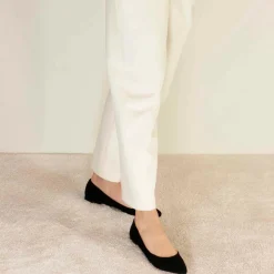 Ballerina Raffinata Da Donna In Pelle Scamosciata Colore Nero