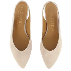 Ballerina Slingback Da Donna In Pelle Scamosciata Colore Rosa