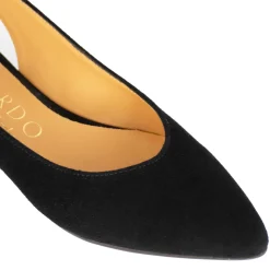 Ballerina Slingback Da Donna In Pelle Scamosciata Colore Nero