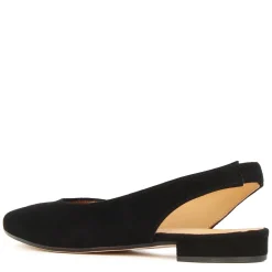 Ballerina Slingback Da Donna In Pelle Scamosciata Colore Nero