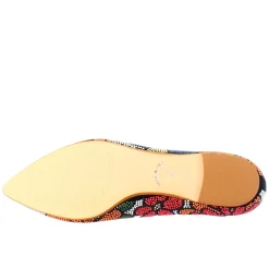 Ballerine Da Donna Blu Scuro In Pelle Scamosciata Con Strass