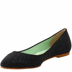 Ballerine Da Donna Color Nero In Pelle Scamosciata Con Strass