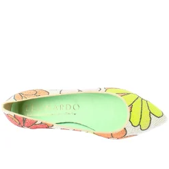 Ballerine Da Donna Marrone Chiaro In Pelle Scamosciata Con Strass
