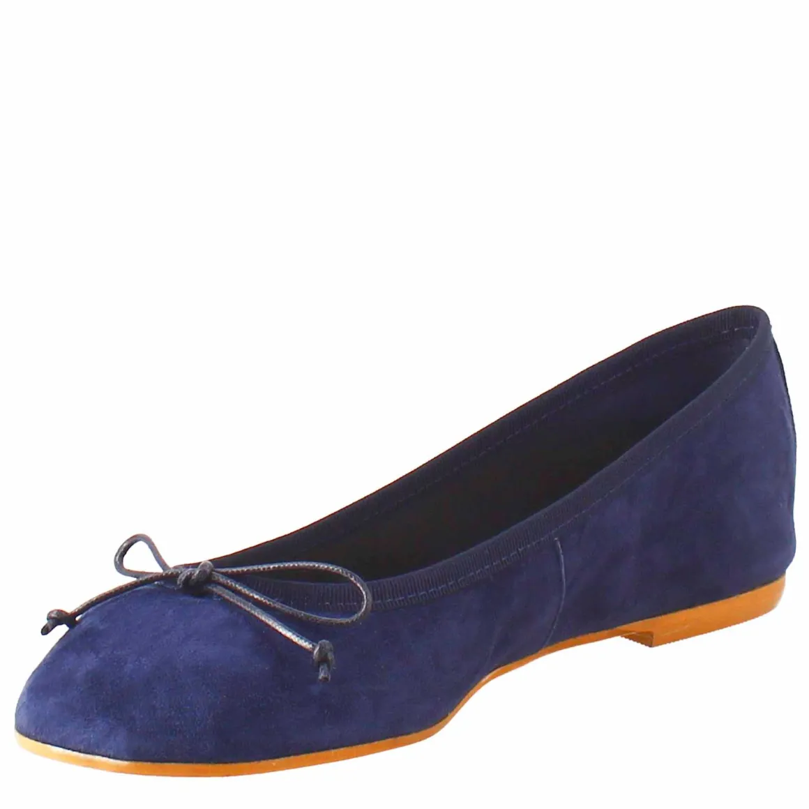 Ballerine Leggere Da Donna Color Blu In Camoscio Sfoderate