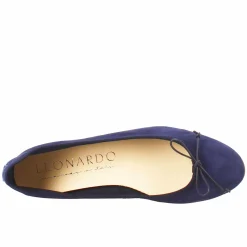 Ballerine Leggere Da Donna Color Blu In Camoscio Sfoderate