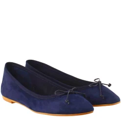 Ballerine Leggere Da Donna Color Blu In Camoscio Sfoderate