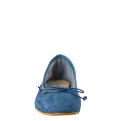 Ballerine Leggere Da Donna Color Blu In Pelle Liscia Sfoderate