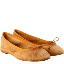 Ballerine Leggere Da Donna Color Marrone In Camoscio Sfoderate