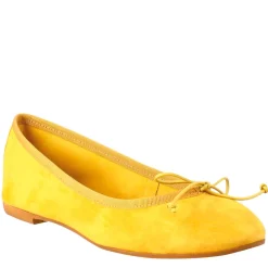 Ballerine Leggere Da Donna Color Giallo In Camoscio Sfoderate
