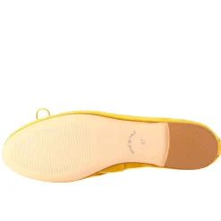 Ballerine Leggere Da Donna Color Giallo In Camoscio Sfoderate