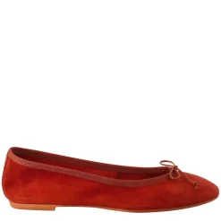 Ballerine Leggere Da Donna Color Mattone In In Camoscio Sfoderate