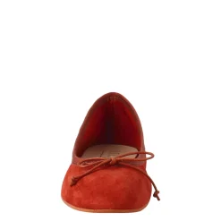 Ballerine Leggere Da Donna Color Mattone In In Camoscio Sfoderate