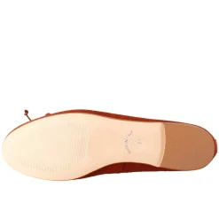 Ballerine Leggere Da Donna Color Mattone In In Camoscio Sfoderate