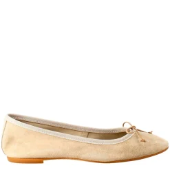 Ballerine Leggere Da Donna Color Taupe In Camoscio Sfoderate