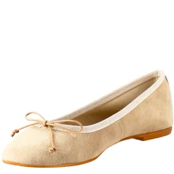Ballerine Leggere Da Donna Color Taupe In Camoscio Sfoderate