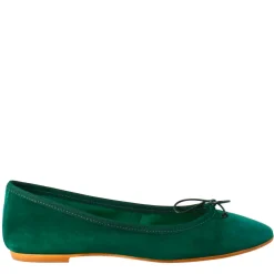 Ballerine Leggere Da Donna Color Verde In Camoscio Sfoderate