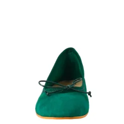 Ballerine Leggere Da Donna Color Verde In Camoscio Sfoderate