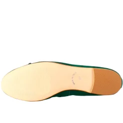 Ballerine Leggere Da Donna Color Verde In Camoscio Sfoderate