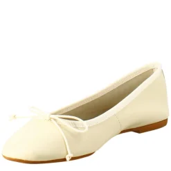 Ballerine Leggere Da Donna Color Beige In Pelle Liscia