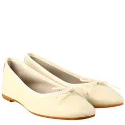 Ballerine Leggere Da Donna Color Beige In Pelle Liscia