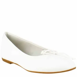 Ballerine Leggere Da Donna Color Bianco In Pelle Liscia