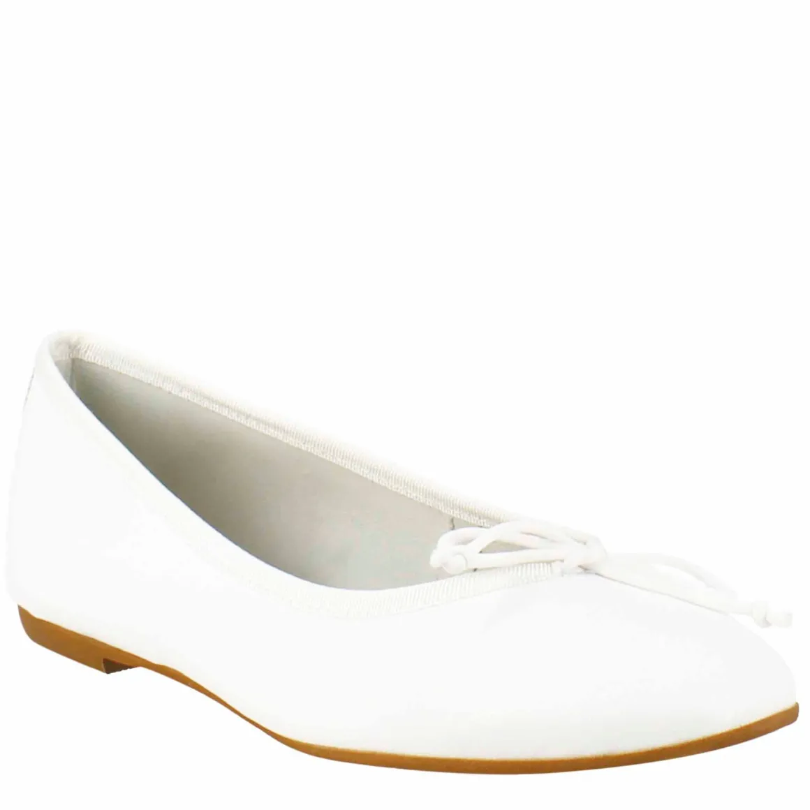 Ballerine Leggere Da Donna Color Bianco In Pelle Liscia