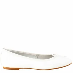 Ballerine Leggere Da Donna Color Bianco In Pelle Liscia