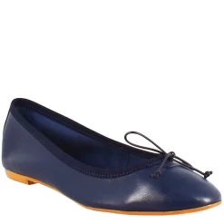 Ballerine Leggere Da Donna Color Blu In Pelle Liscia