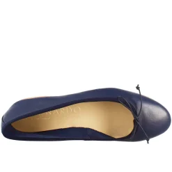 Ballerine Leggere Da Donna Color Blu In Pelle Liscia