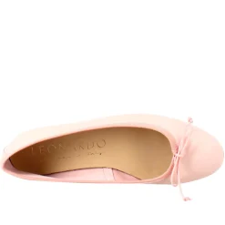 Ballerine Leggere Da Donna Color Cipria In Pelle Liscia