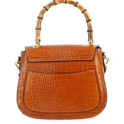 Borsa A Mano Artigianale Da Donna In Pelle Marrone Con Tracolla Rimovibile