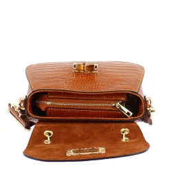 Borsa A Mano Artigianale Da Donna In Pelle Marrone Con Tracolla Rimovibile