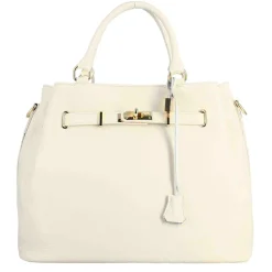 Borsa A Mano Frida In Pelle Con Tracolla Rimovibile Colore Bianco