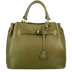Borsa A Mano Frida In Pelle Con Tracolla Rimovibile Colore Verde