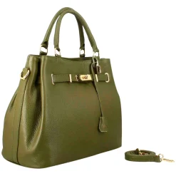 Borsa A Mano Frida In Pelle Con Tracolla Rimovibile Colore Verde