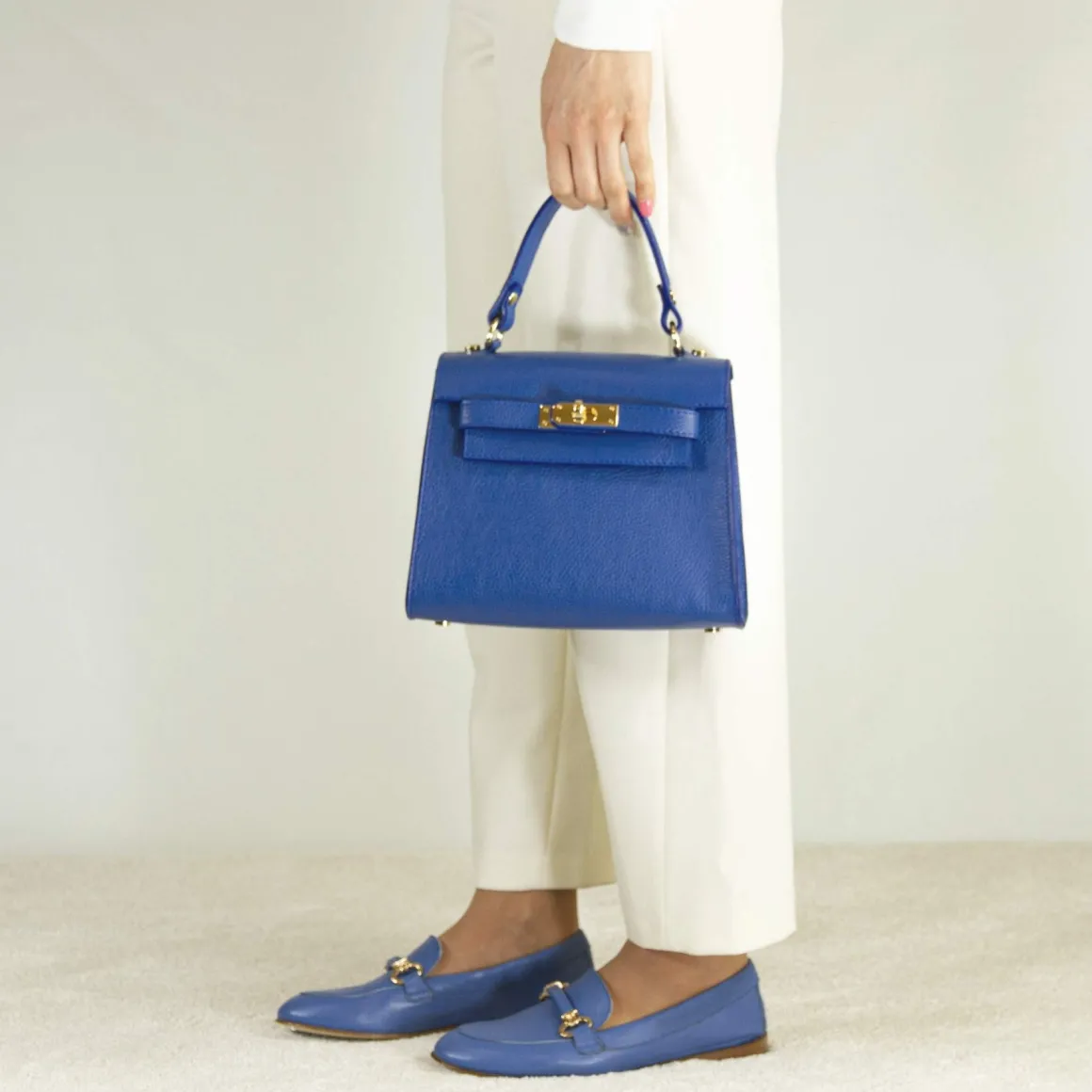 Borsa A Mano Lady K Da Donna In Pelle Colore Blu