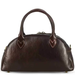 Borsa A Mano Tulia Bauletto Da Donna In Pelle Colore Marrone Scuro